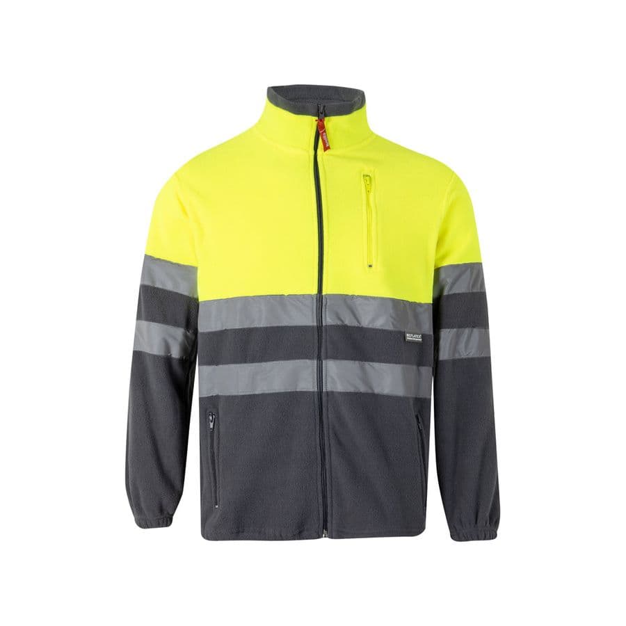 VL EROS LARGE. Tvåfärgad fleecejacka (280g/m²), i polyester (100%) Grå