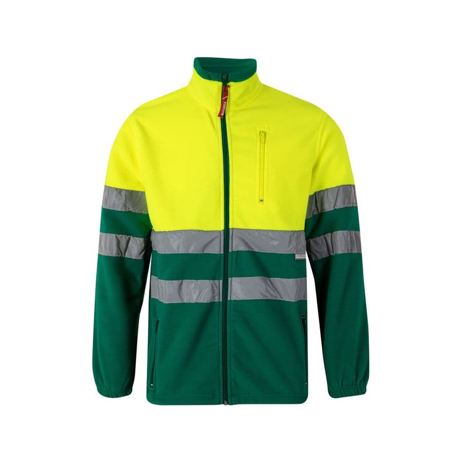 VL EROS LARGE. Tvåfärgad fleecejacka (280g/m²), i polyester (100%) Grön