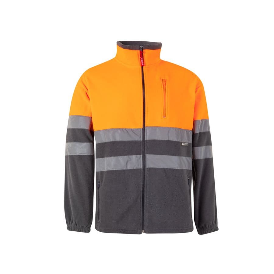 VL EROS LARGE. Tvåfärgad fleecejacka (280g/m²), i polyester (100%) Grå