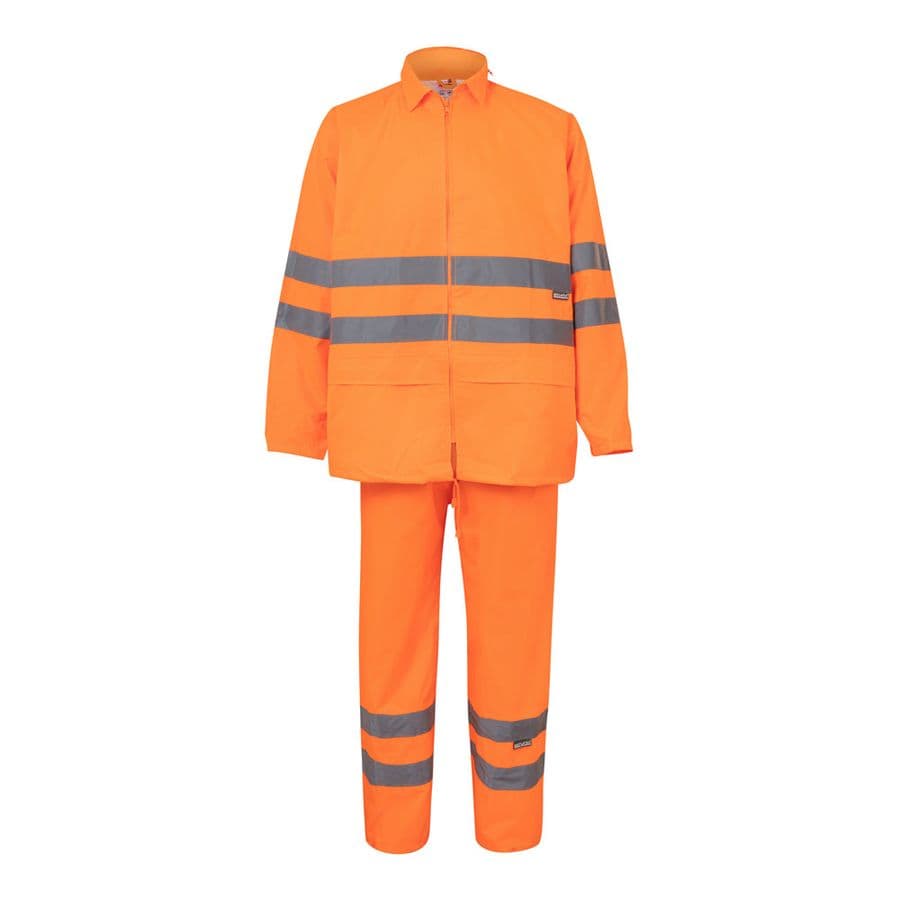 VL VENUS. Regndräkt (130g/m²), i polyester (100%) med PU-beläggning Hexachrome orange