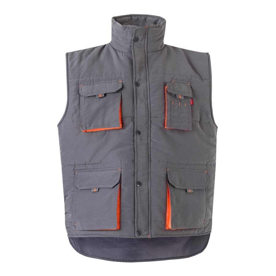 VL NERGAL. Vadderad väst, tvåfärgad, multificka (120g/m²), i polyester (100%) Grå