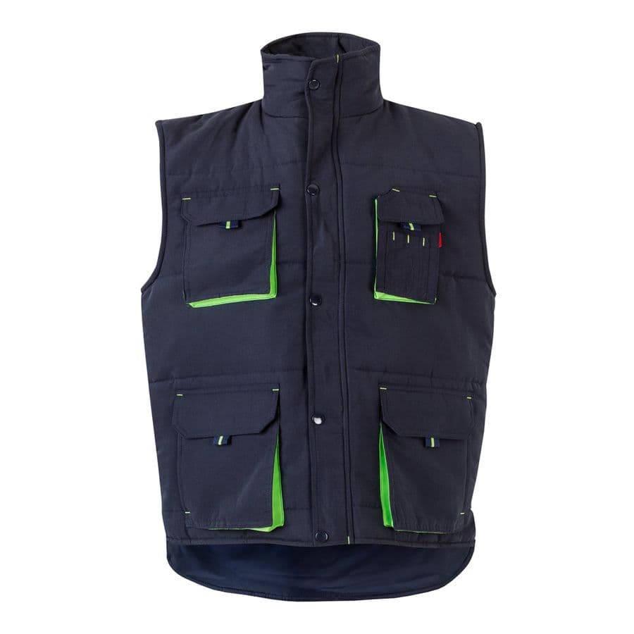VL NERGAL. Vadderad väst, tvåfärgad, multificka (120g/m²), i polyester (100%) Blå