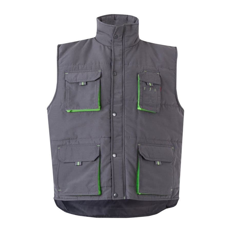 VL NERGAL. Vadderad väst, tvåfärgad, multificka (120g/m²), i polyester (100%) Grå