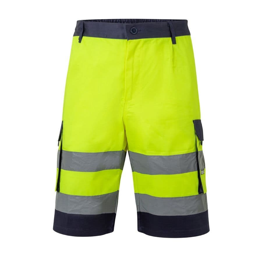 VL HADES. Tvåfärgade bermudashorts med flera fickor (210g/m²), i bomull (20%) och polyester (80%)
