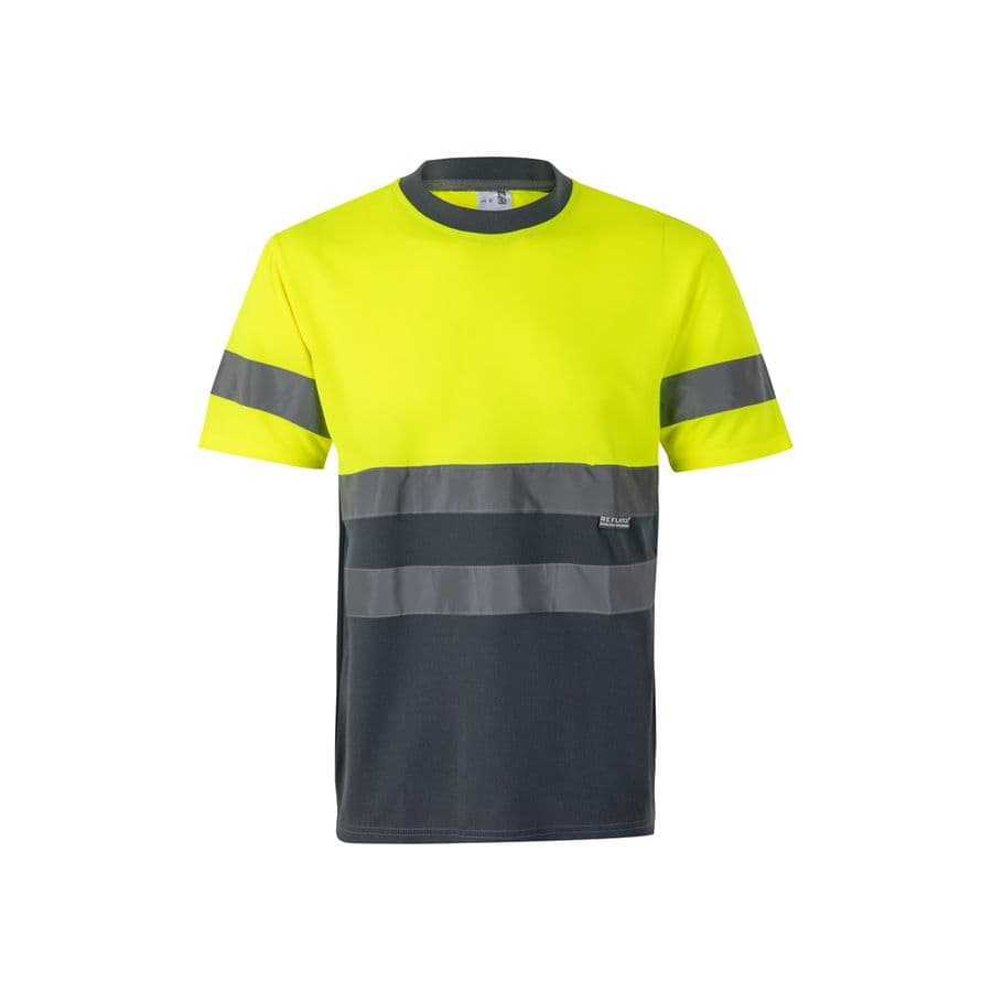 VL BRAHMA LARGE. Tvåfärgad t-shirt (140g/m²), i polyester (100%) Grå