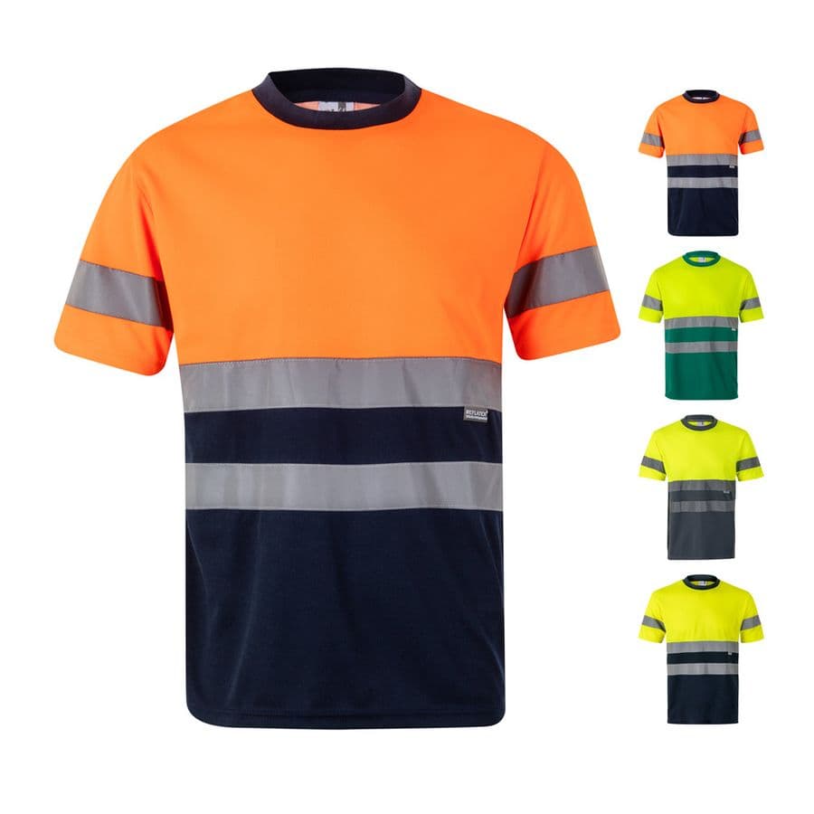 VL BRAHMA LARGE. Tvåfärgad t-shirt (140g/m²), i polyester (100%)