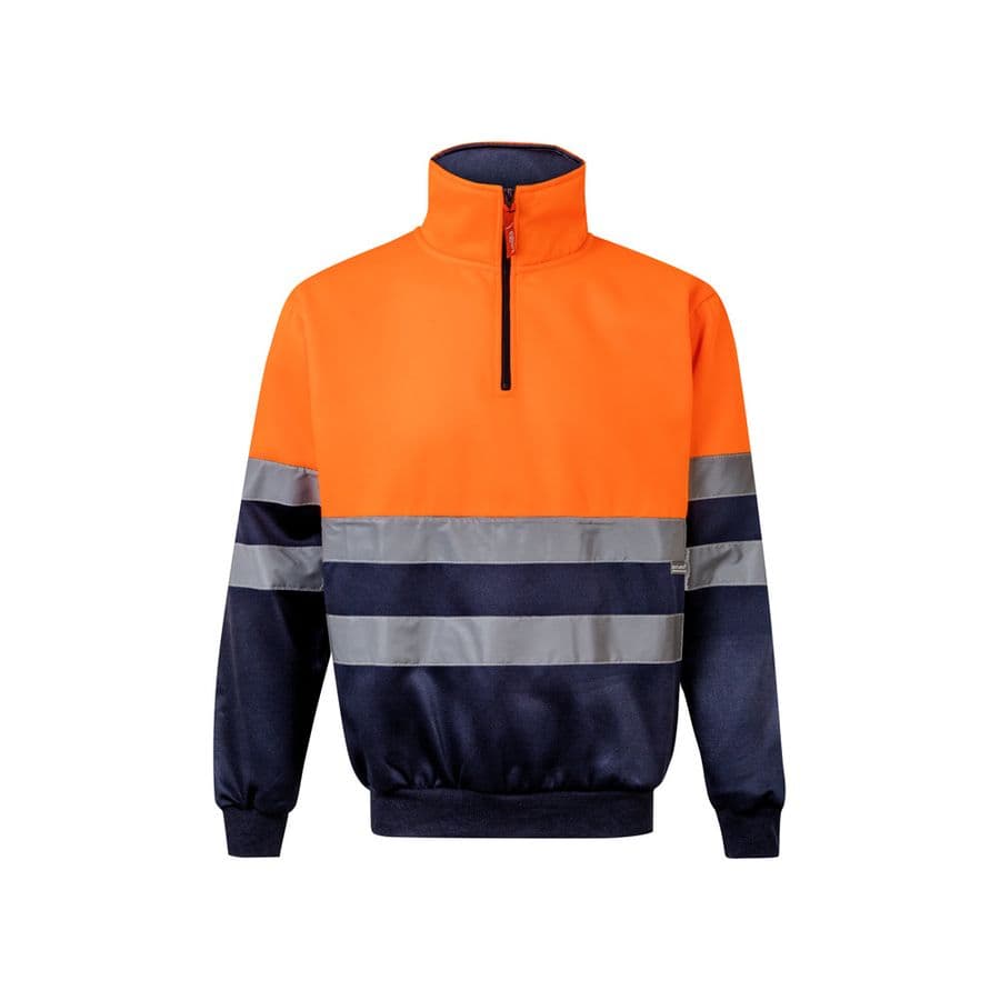 VL THOR. Tvåfärgad sweatshirt (300g/m²) i polyesterfleece (100%) Blå