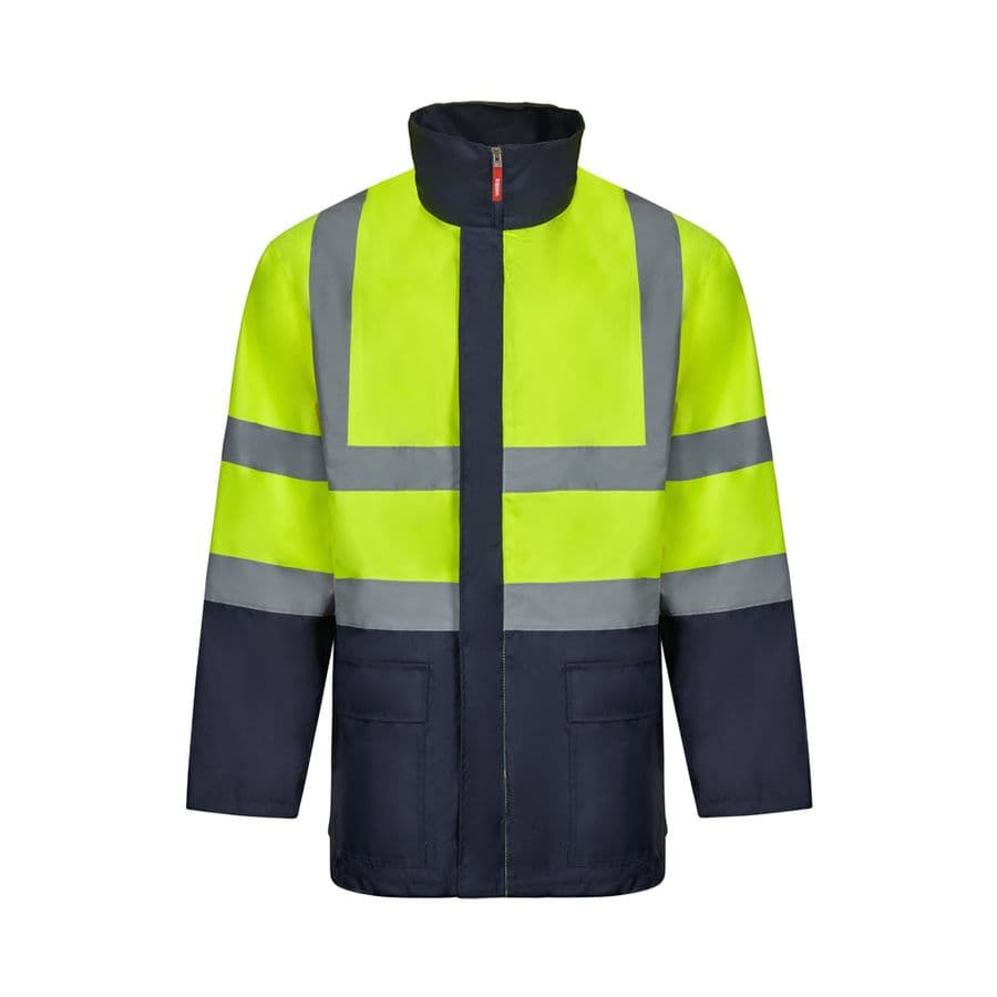 VL JUNO. Tvåfärgad 4-i-1 parkas (180g/m²), i polyester (100%) med PU-beläggning