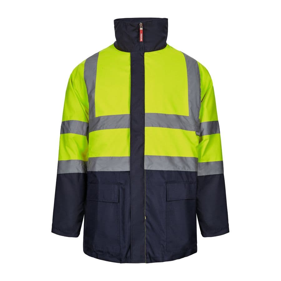 VL JUNO LARGE. Tvåfärgad 4-i-1 parkas (180g/m²), i polyester (100%) med PU-beläggning