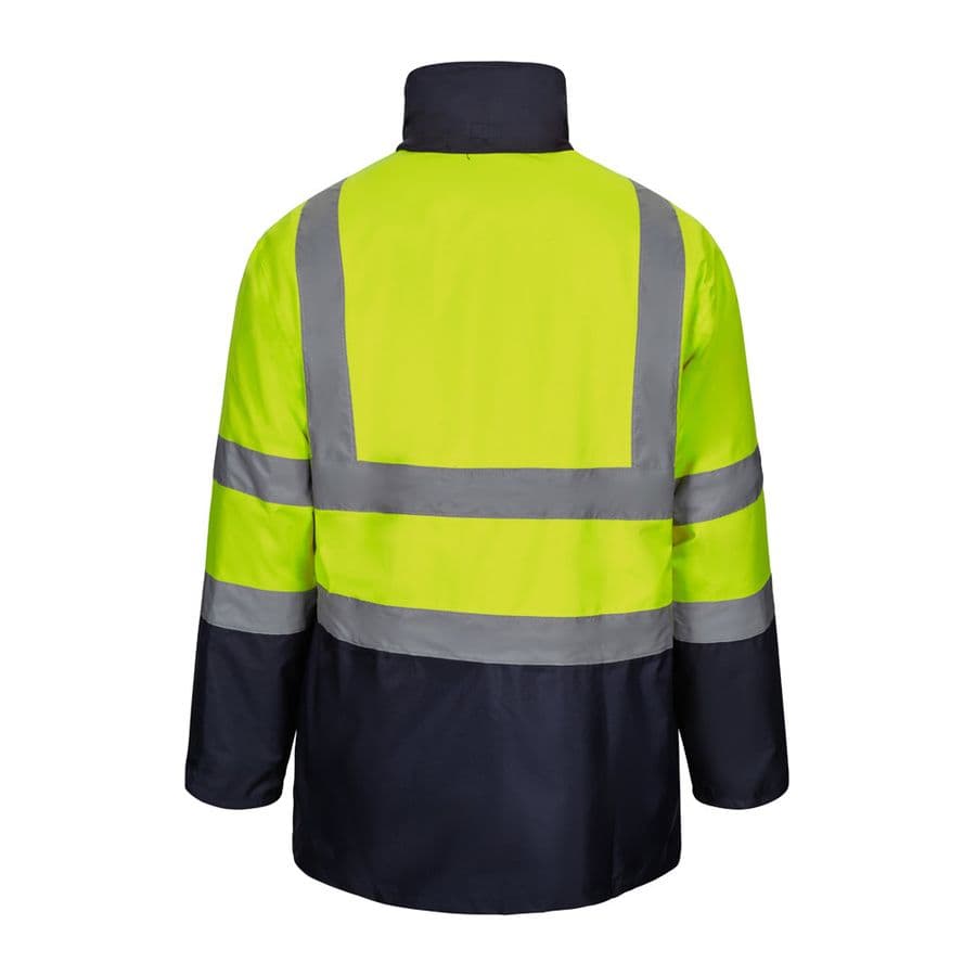 VL JUNO LARGE. Tvåfärgad 4-i-1 parkas (180g/m²), i polyester (100%) med PU-beläggning