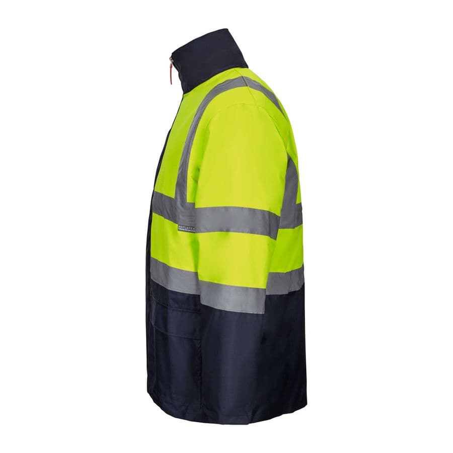 VL JUNO LARGE. Tvåfärgad 4-i-1 parkas (180g/m²), i polyester (100%) med PU-beläggning