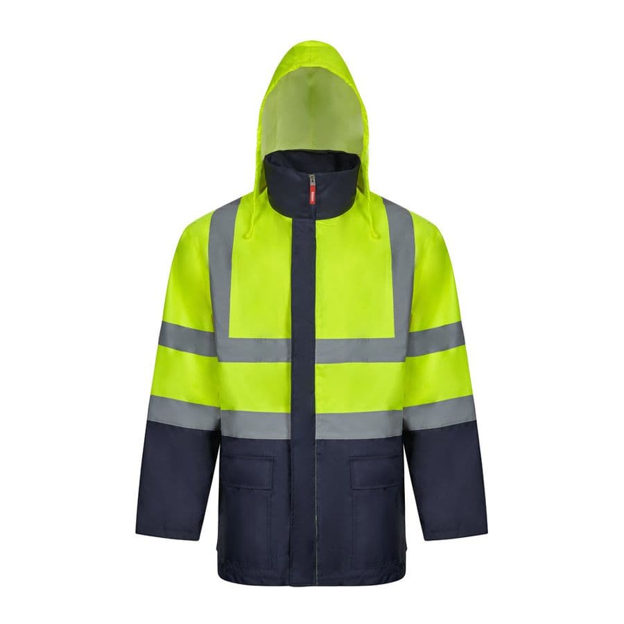 VL JUNO LARGE. Tvåfärgad 4-i-1 parkas (180g/m²), i polyester (100%) med PU-beläggning