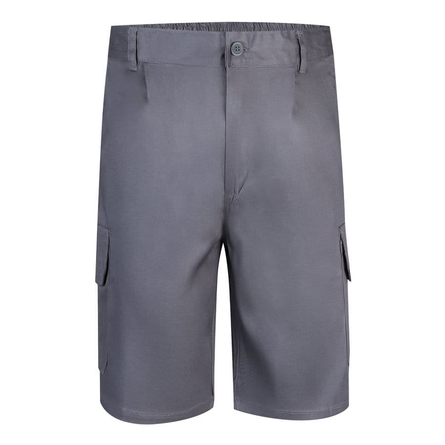 VL CHIONE. Bermudashorts i twill med flera fickor (200g/m²), i bomull (35%) och polyester (65%) Grå