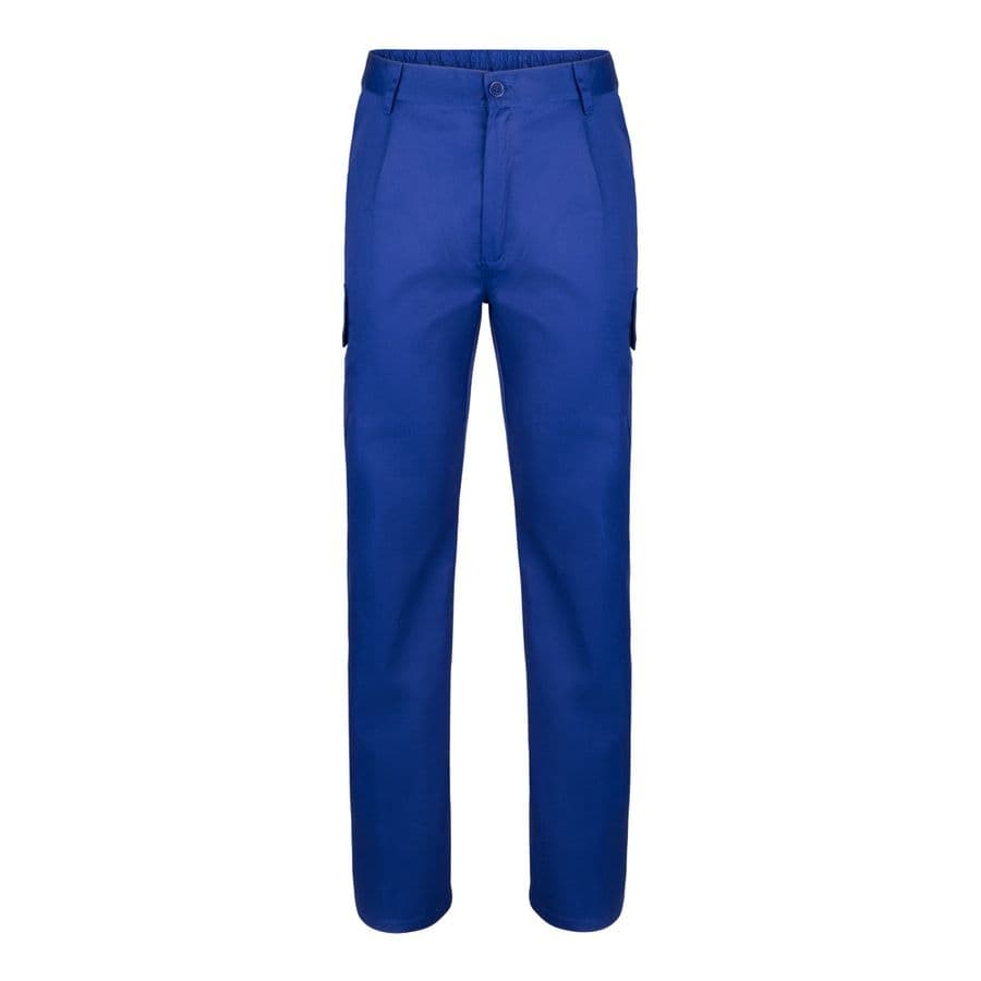 VL MABON. Twillbyxor med flera fickor (200g/m²), i bomull (35%) och polyester (65%) Kungsblå