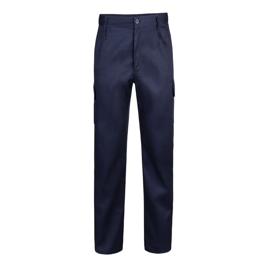 VL MABON. Twillbyxor med flera fickor (200g/m²), i bomull (35%) och polyester (65%) Marinblå