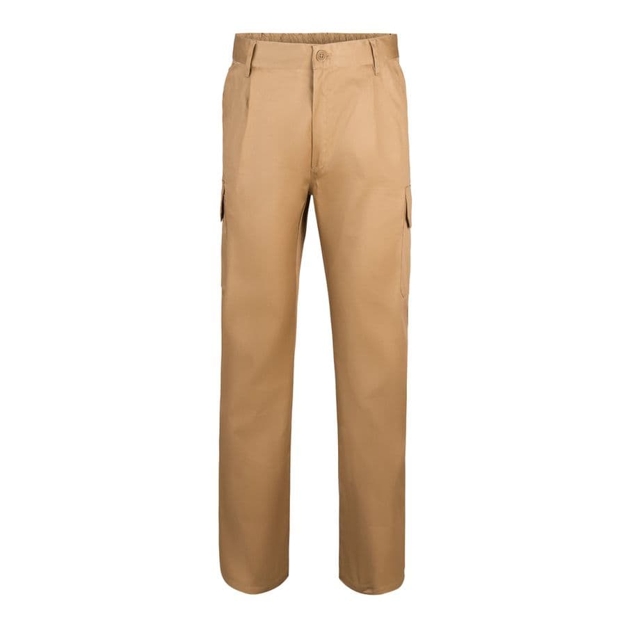 VL MABON. Twillbyxor med flera fickor (200g/m²), i bomull (35%) och polyester (65%) Naturfärg