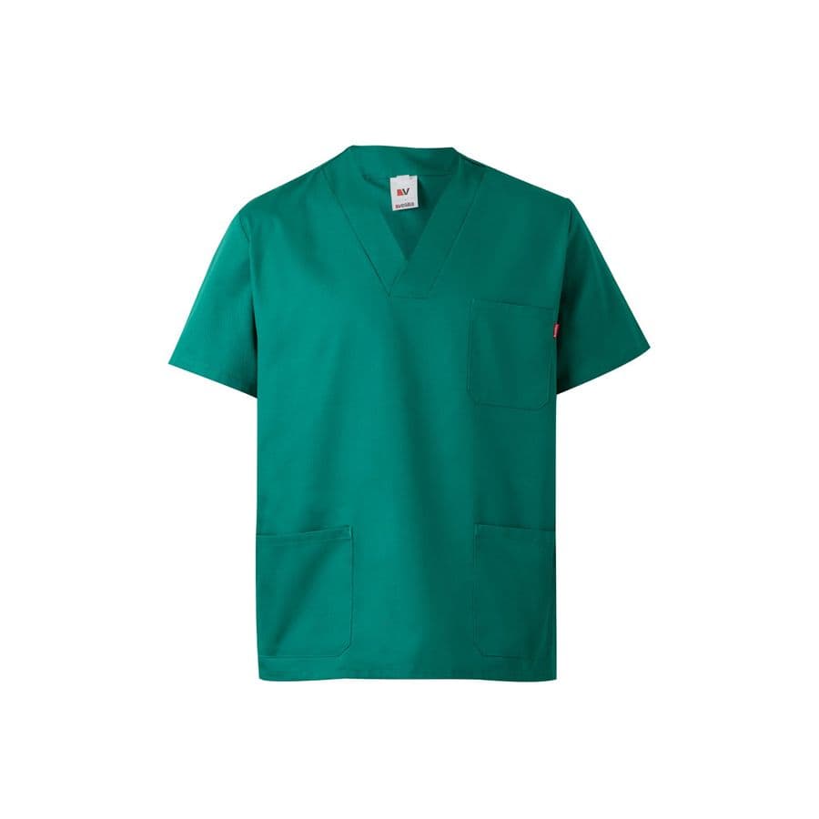 VL ILLAPA. Twilltunika (190g/m²) med korta ärmar, i polyester (65%) och bomull (35%) Grön