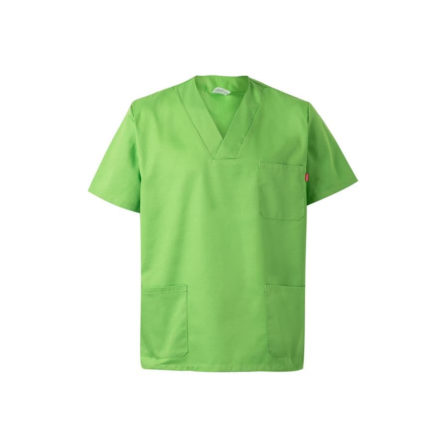 VL ILLAPA. Twilltunika (190g/m²) med korta ärmar, i polyester (65%) och bomull (35%) Limegrön