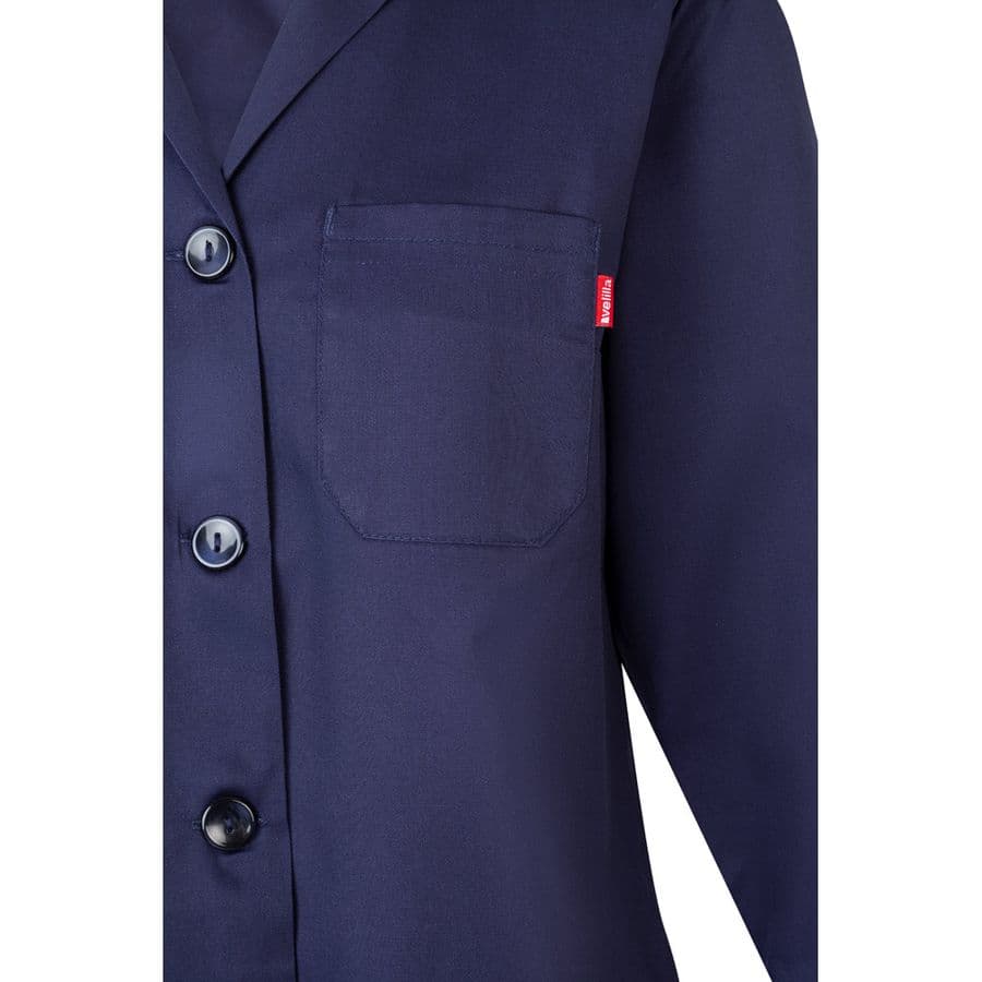 VL RAMA. Långärmad smock i twill (175g/m²), i bomullstwill (35%) och polyester (65%)
