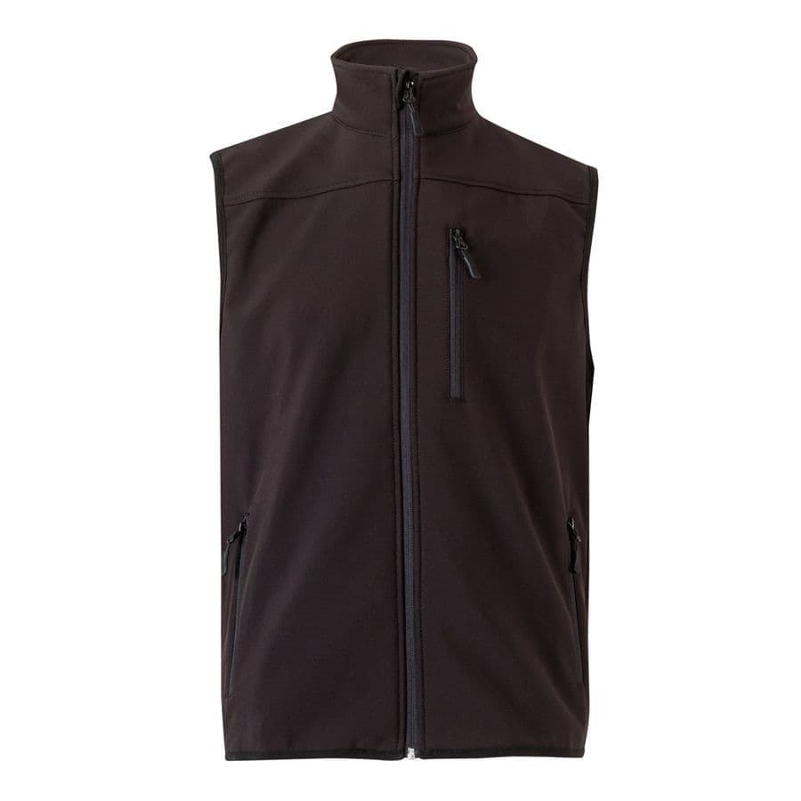 VL VARUNA. Soft shell-väst (280g/m²), med polärt foder, i polyester (94%) och elastan (6%)