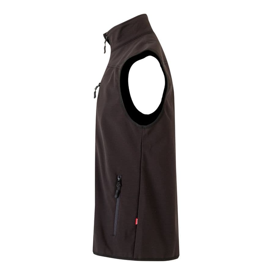 VL VARUNA. Soft shell-väst (280g/m²), med polärt foder, i polyester (94%) och elastan (6%)