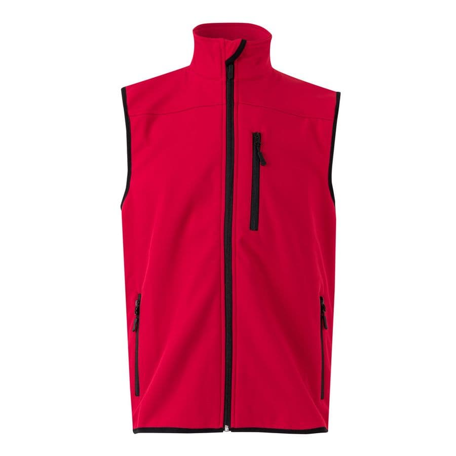 VL VARUNA. Soft shell-väst (280g/m²), med polärt foder, i polyester (94%) och elastan (6%) Röd