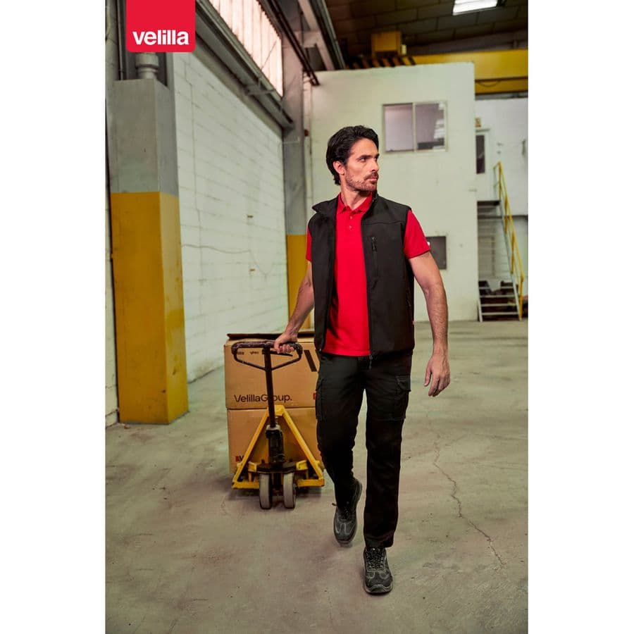 VL VARUNA. Soft shell-väst (280g/m²), med polärt foder, i polyester (94%) och elastan (6%)