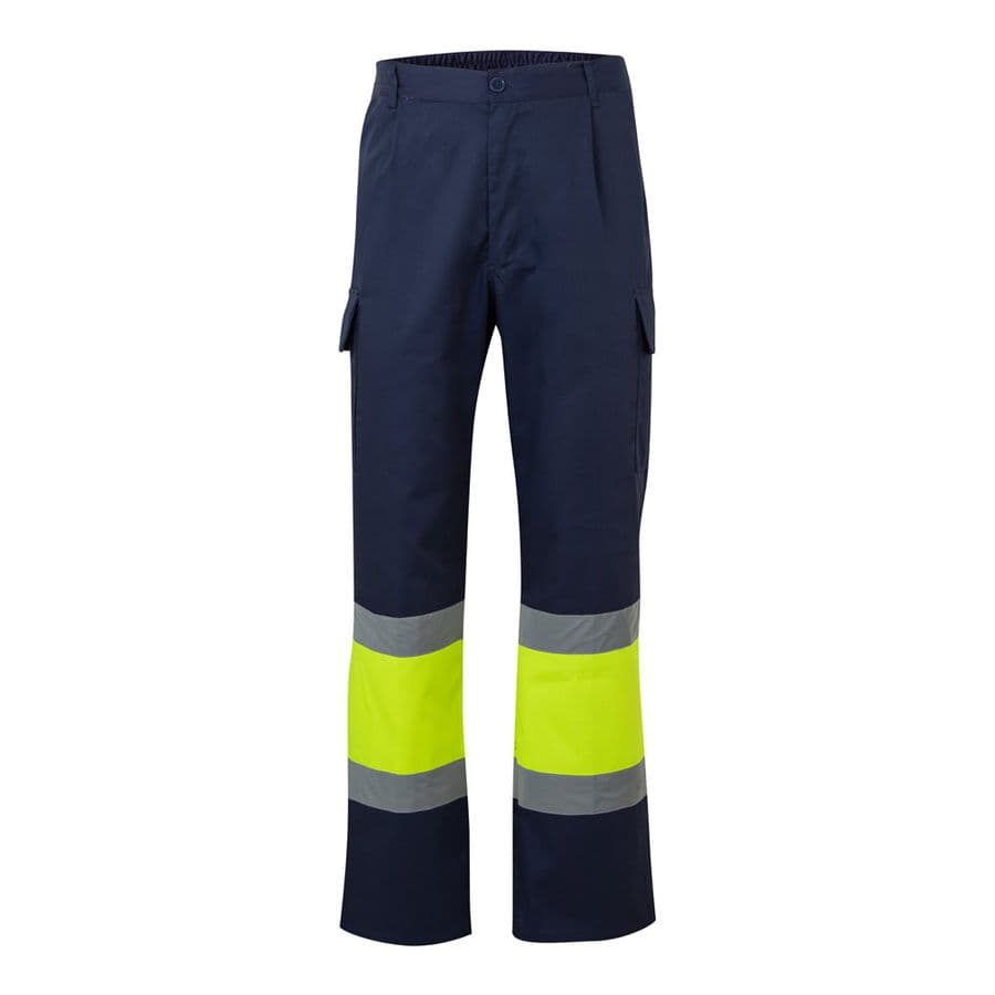 VL ARTEMIS. Tvåfärgade byxor, i twill (190g/m²), bomull (20%) och polyester (80%)
