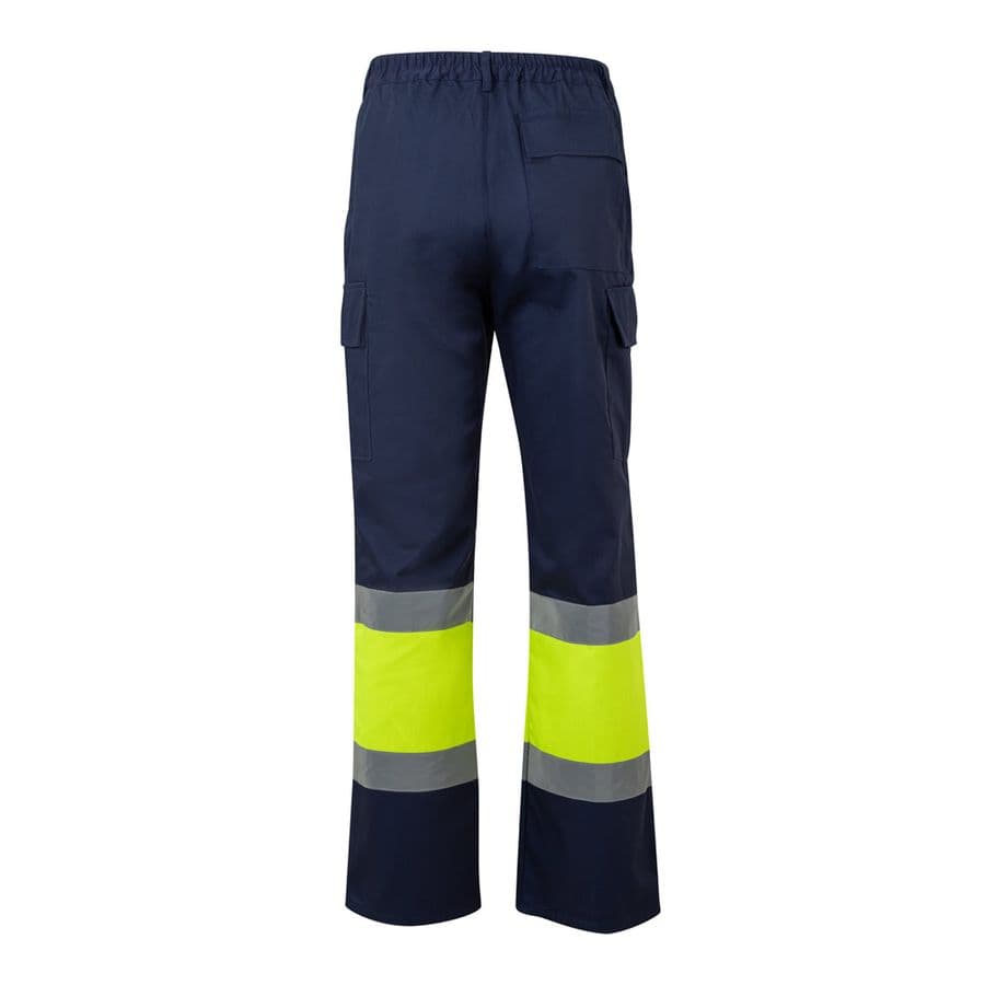 VL ARTEMIS. Tvåfärgade byxor, i twill (190g/m²), bomull (20%) och polyester (80%)