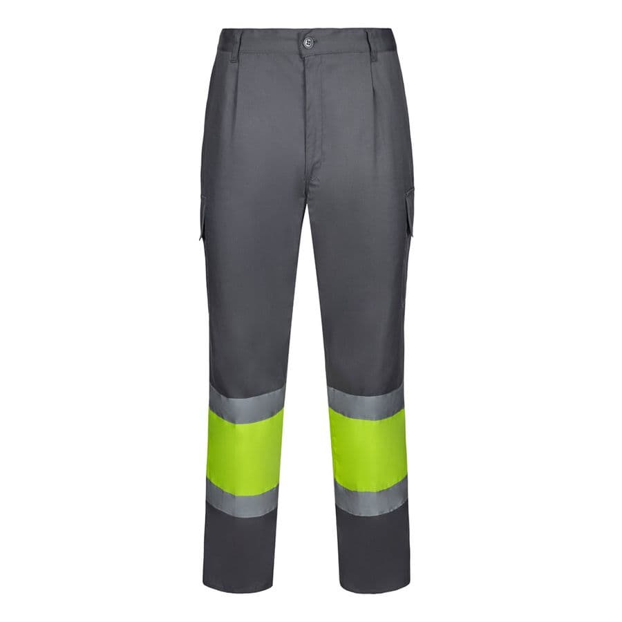 VL ARTEMIS. Tvåfärgade byxor, i twill (190g/m²), bomull (20%) och polyester (80%) Grå