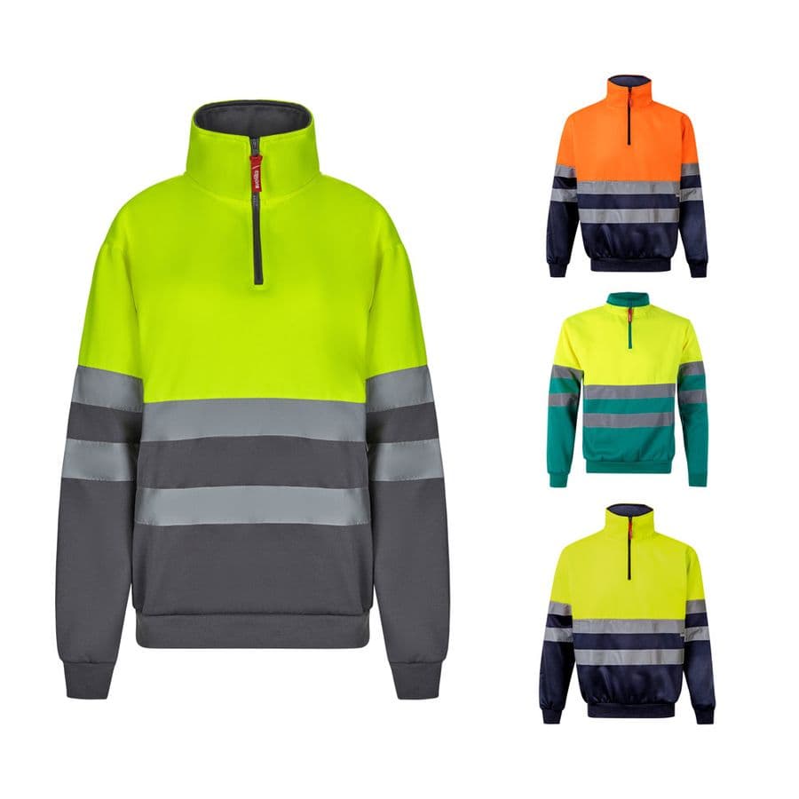 VL THOR LARGE. Tvåfärgad sweatshirt (300g/m²) i polyesterfleece (100%)