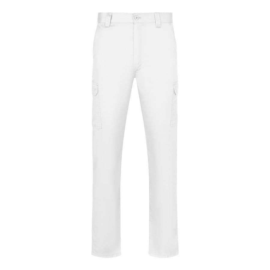 VL HERMES. Twillbyxor med flera fickor (190 g/m²) Vit