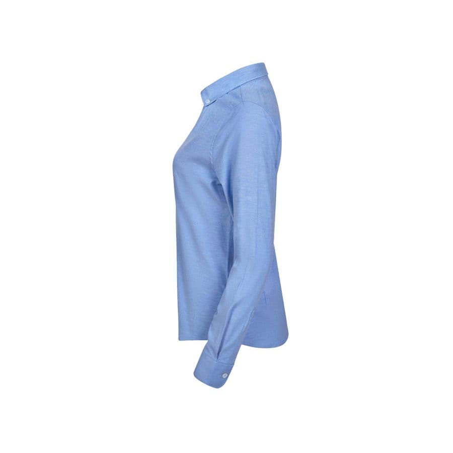 VL PRITHVI WOMEN. Oxfordskjorta (180 g/m²) för kvinnor, tillverkad av bomull (50 %), polyester (45 %) och elastan (5 %)