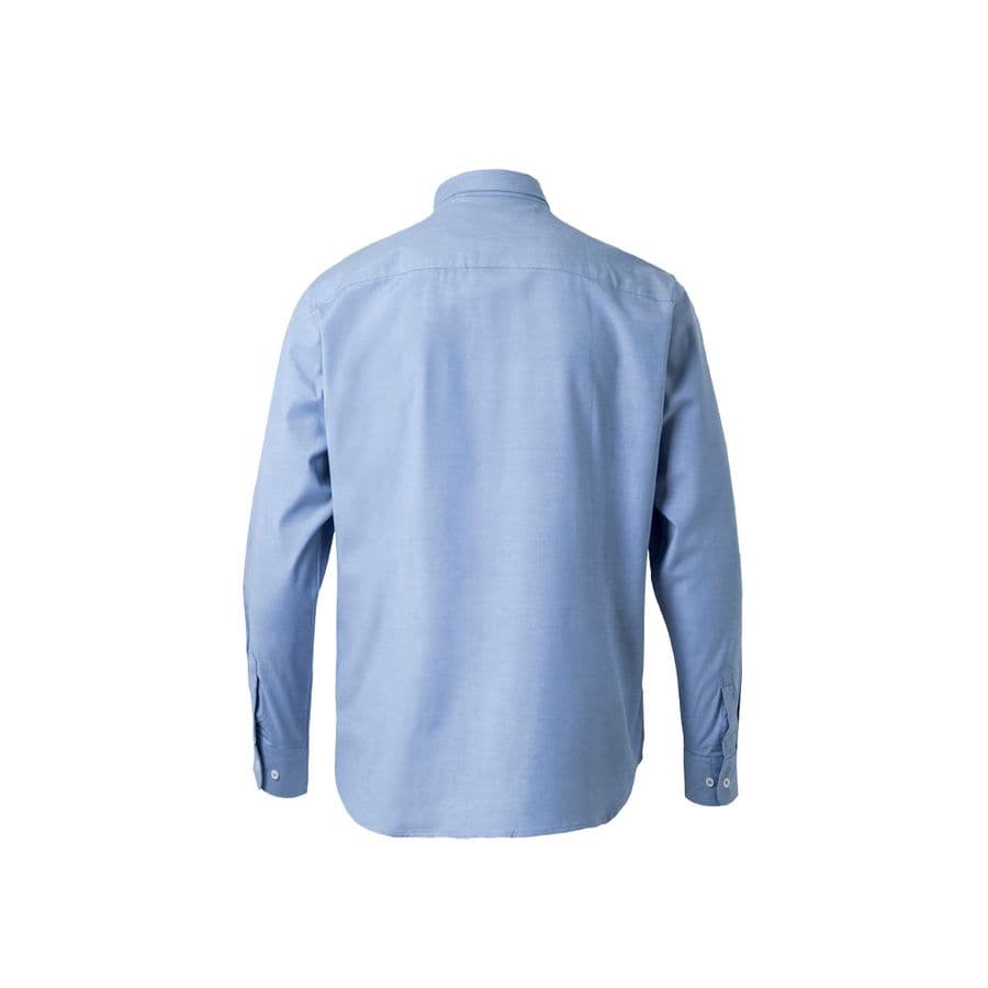 VL PRITHVI MAN. Herr Oxfordskjorta (180 g/m²) i bomull (50 %), polyester (45 %) och elastan (5 %)