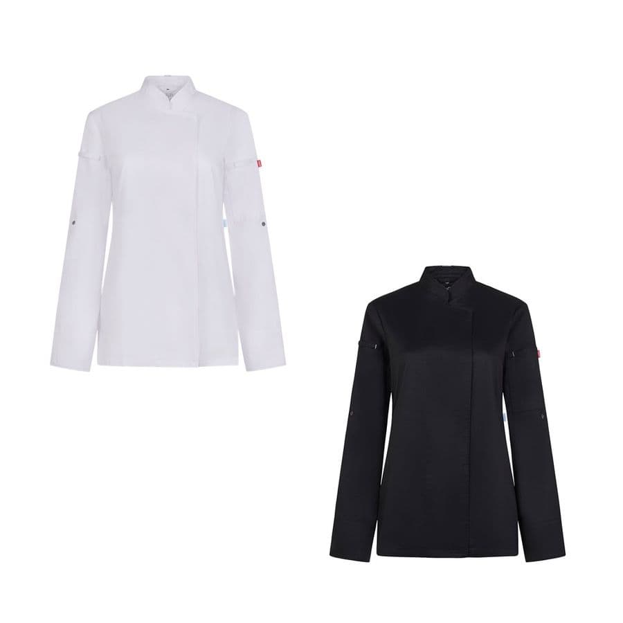 VL THOTH. Kockjacka för damer (190 g/m²) tillverkad av bomull (35 %) och återvunnen polyester (65 %)