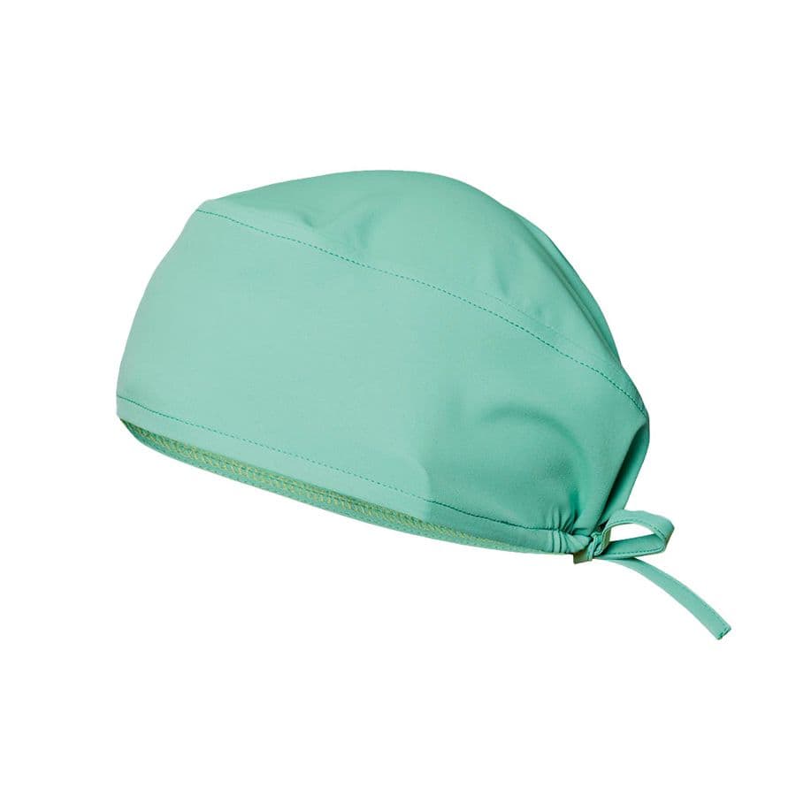 VL SAGA. Sanitetsmössa (140 g/m²) tillverkad av 100 % mikrofiber Mintgrön