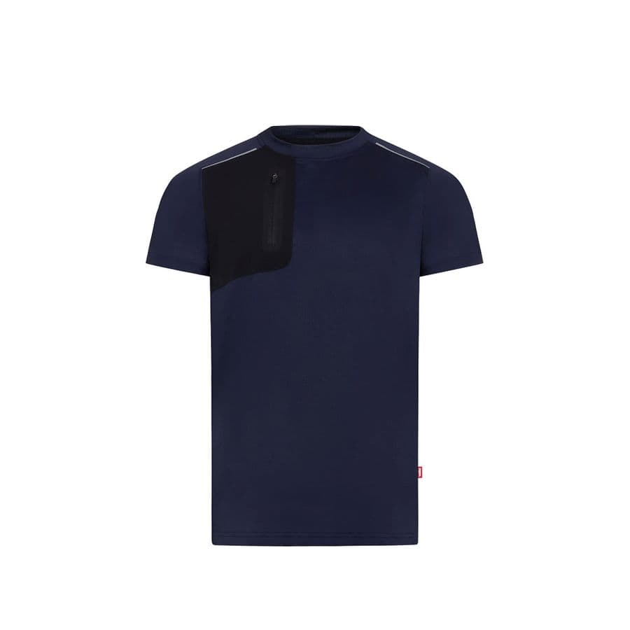 VL RHEA. tränings-T-shirt (110 g/m²), tillverkad av 100 % återvunnen polyester Marinblå