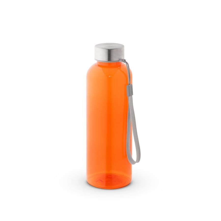 ENDERS M. Återvunnen PET (100 % rPET)-flaska med glansig genomskinlig yta 600 ml Orange