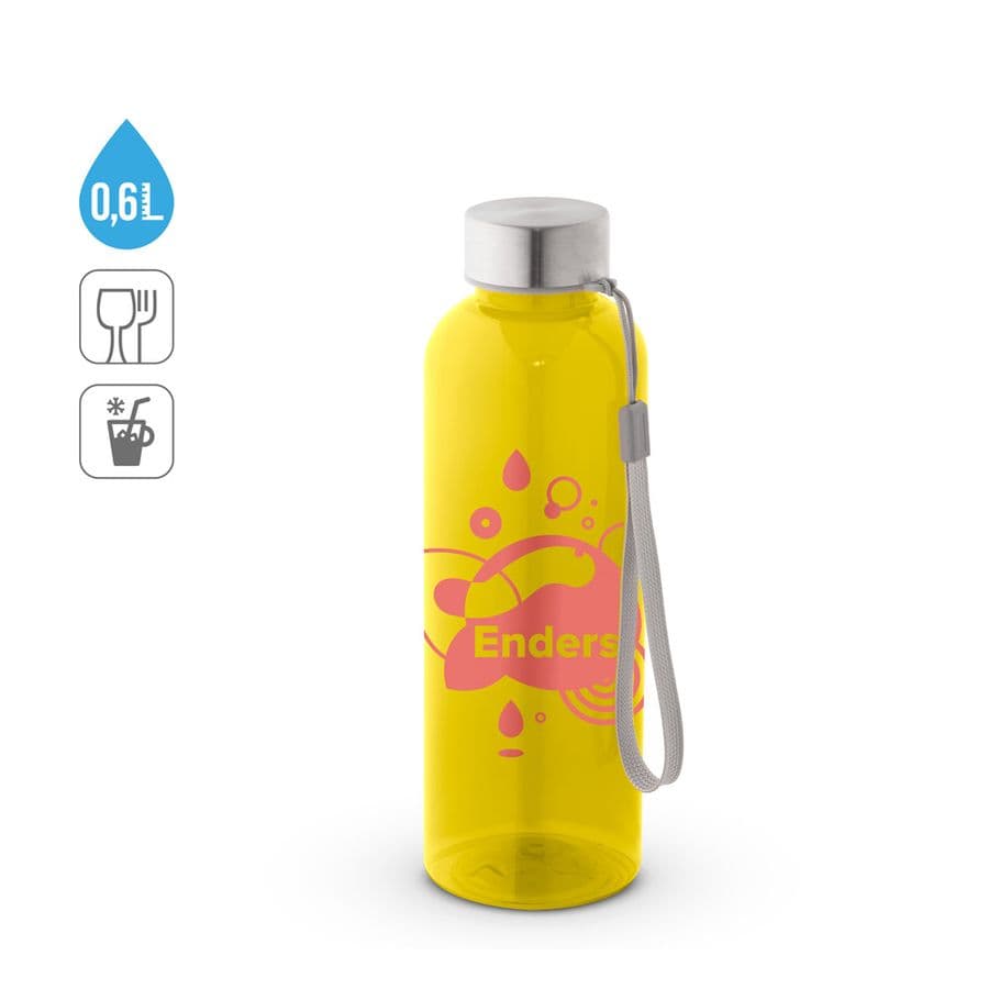 ENDERS M. Återvunnen PET (100 % rPET)-flaska med glansig genomskinlig yta 600 ml