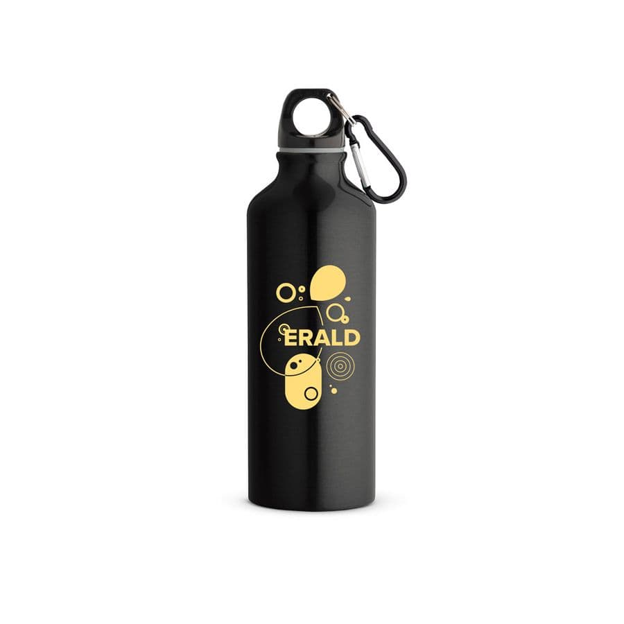 RE-LANDSCAPE M. Återvunnen aluminiumflaska (100% rAL) med karbinhake 530 mL