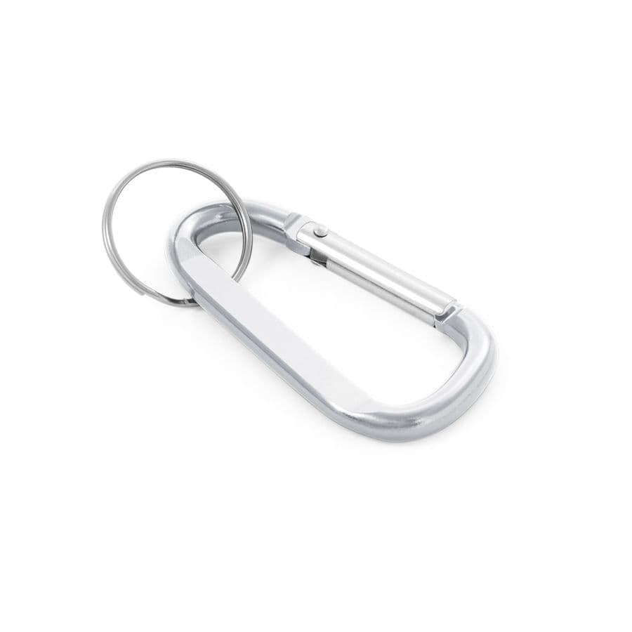 MATTHEW. Karbinhake i aluminium med nyckelring Silver