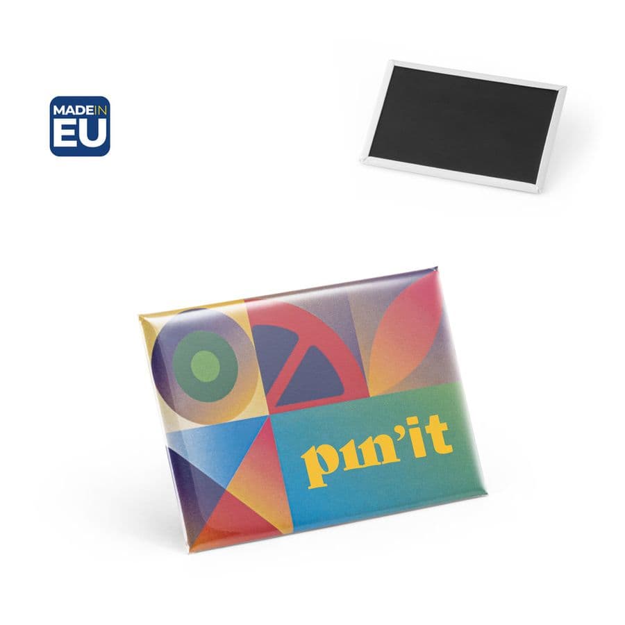 Button P'IN 15. Button P'IN 15. Magnetiskt rektangulärt emblem