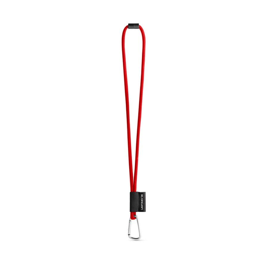 SET Lanyard TUBE Long (Ø 7 mm) med 55 mm D-formad karbinhake och Ø 7 mm säkerhetsspänne