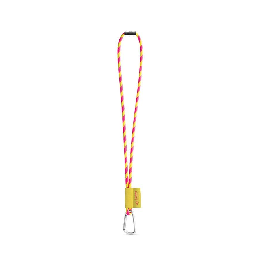 SET Lanyard TUBE Long (Ø 7 mm) med 55 mm D-formad karbinhake och Ø 7 mm säkerhetsspänne