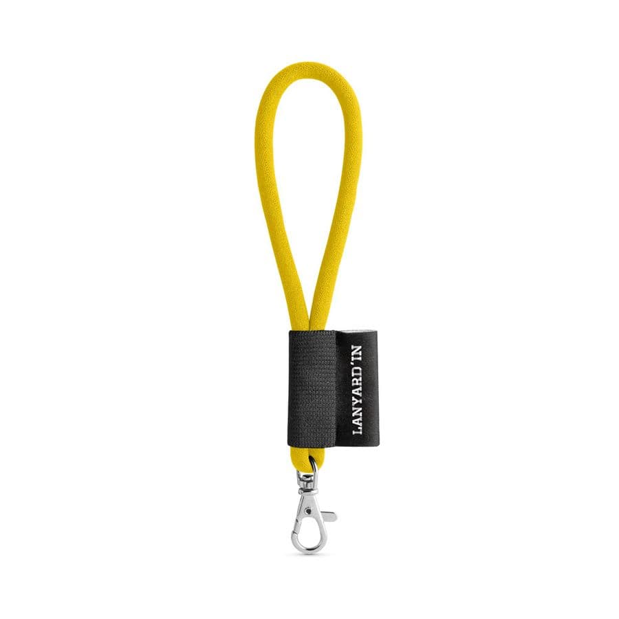 SET Lanyard TUBE Short (Ø 7 mm) med 9 mm karbinhake Neongul