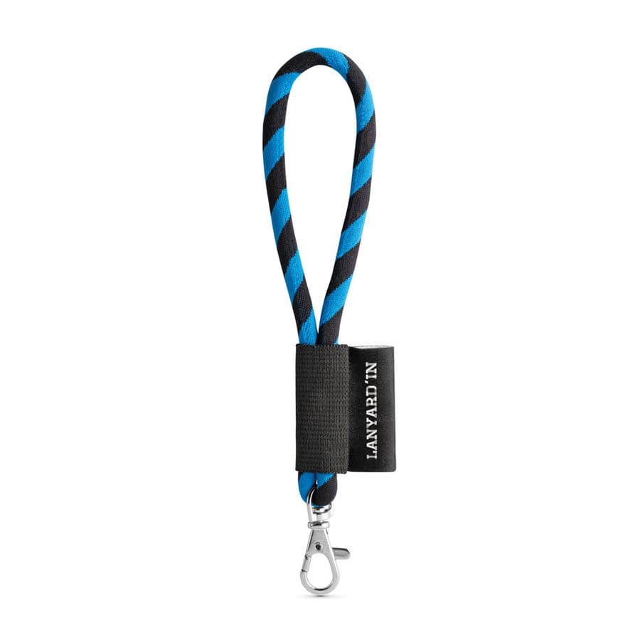 SET Lanyard TUBE Short (Ø 7 mm) med 9 mm karbinhake Svart