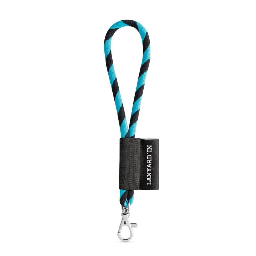 SET Lanyard TUBE Short (Ø 7 mm) med 9 mm karbinhake Svart