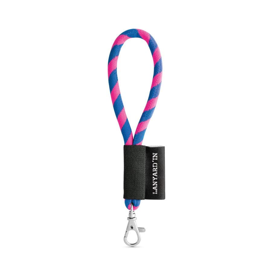 SET Lanyard TUBE Short (Ø 7 mm) med 9 mm karbinhake Hexachrome rosa