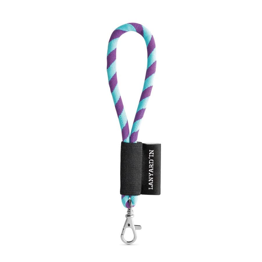 SET Lanyard TUBE Short (Ø 7 mm) med 9 mm karbinhake Lila