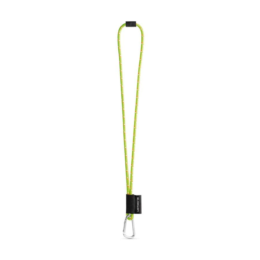 SET Lanyard NAUTIC Long (Ø 7 mm) med 55 mm D-formad karbinhake och Ø 7 mm säkerhetsspänne Hexachrome gul